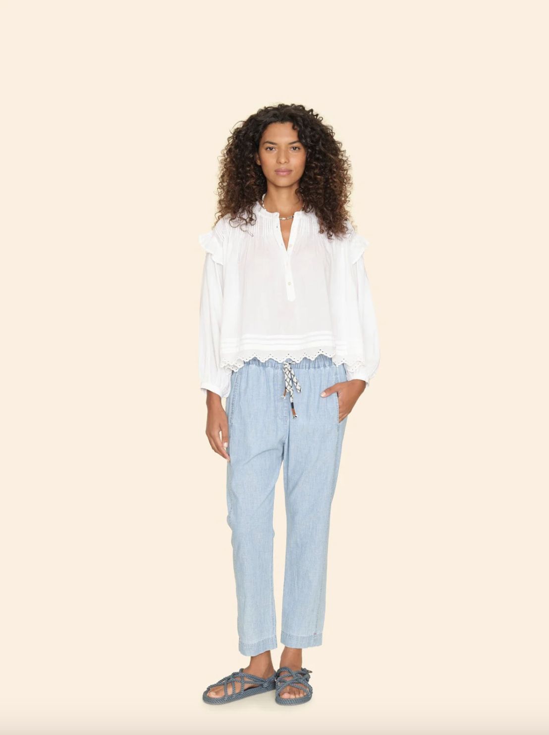 Xirena Draper Pant in Dusty Blue