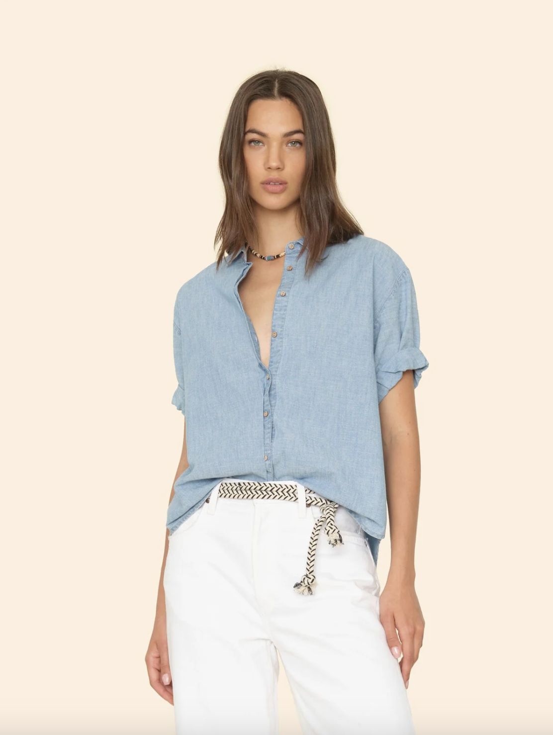 Xirena Channing Shirt in Dusty Blue