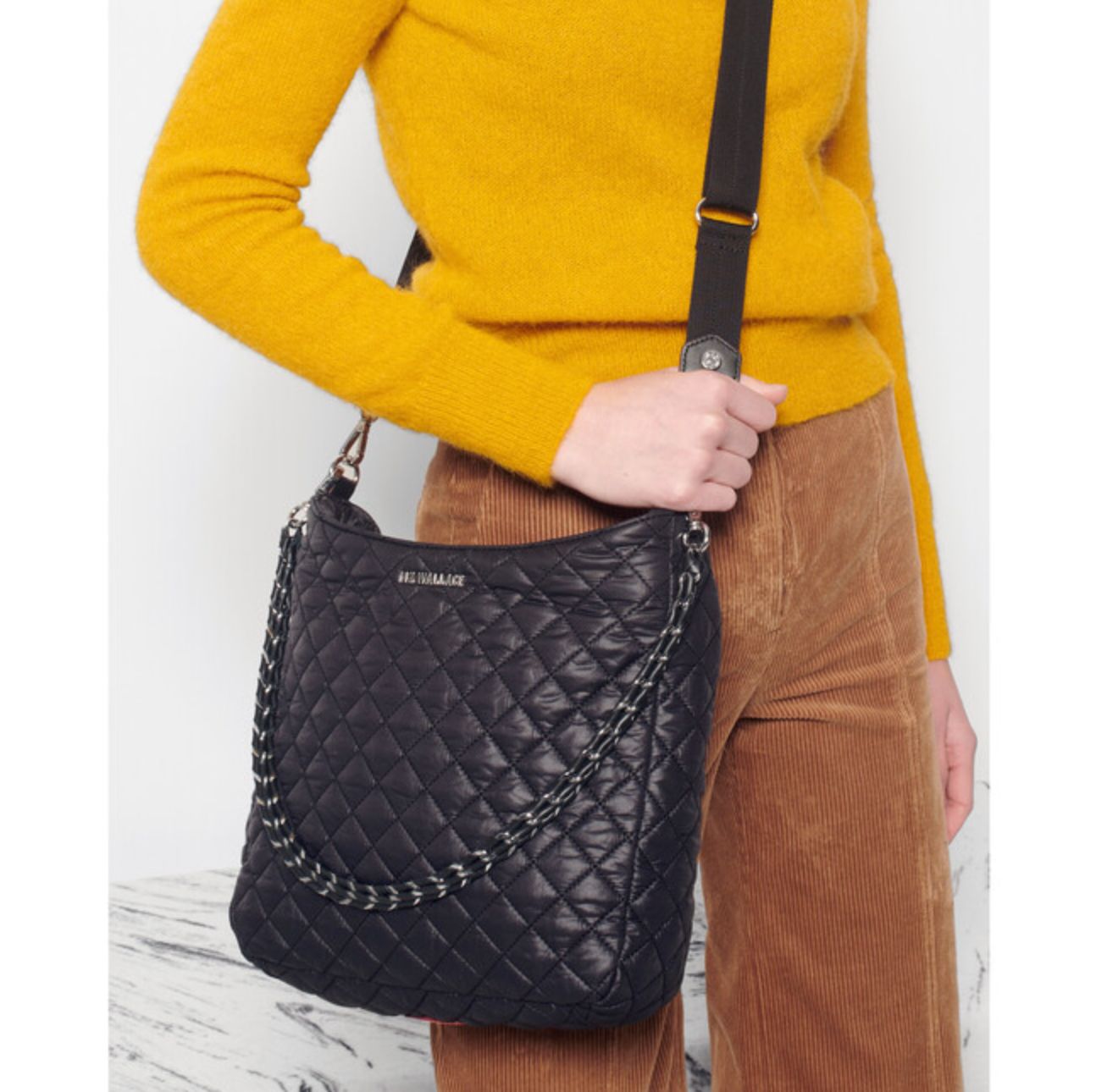 MZ Wallace Crosby Hobo in Black