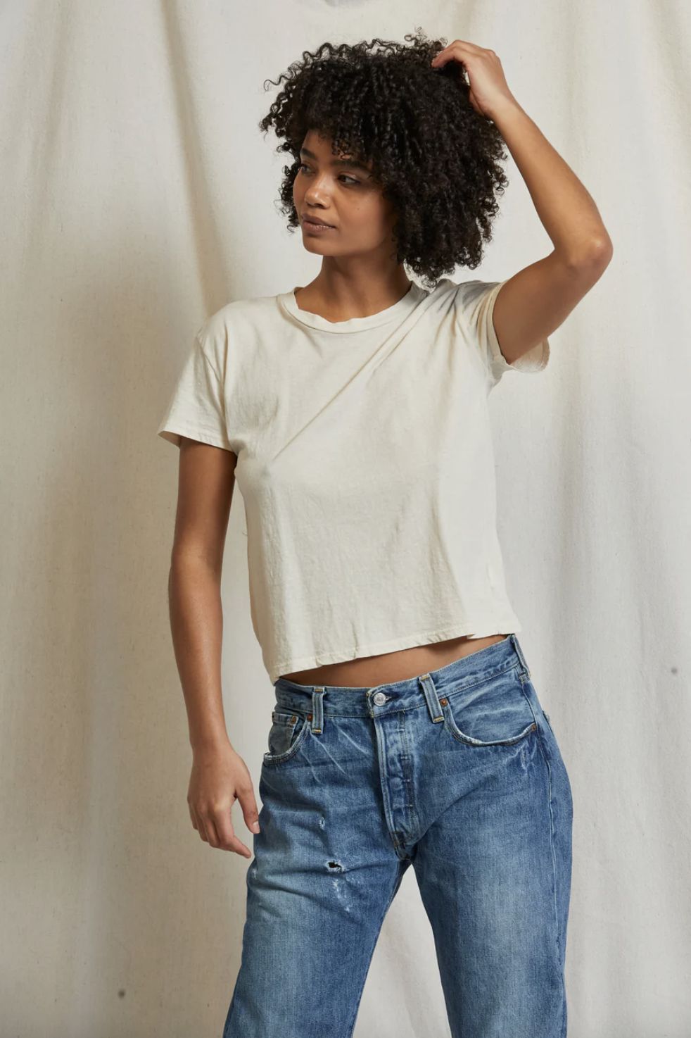 Perfect White Tee Harley T-shirt, Color: Sugar, Size: XS