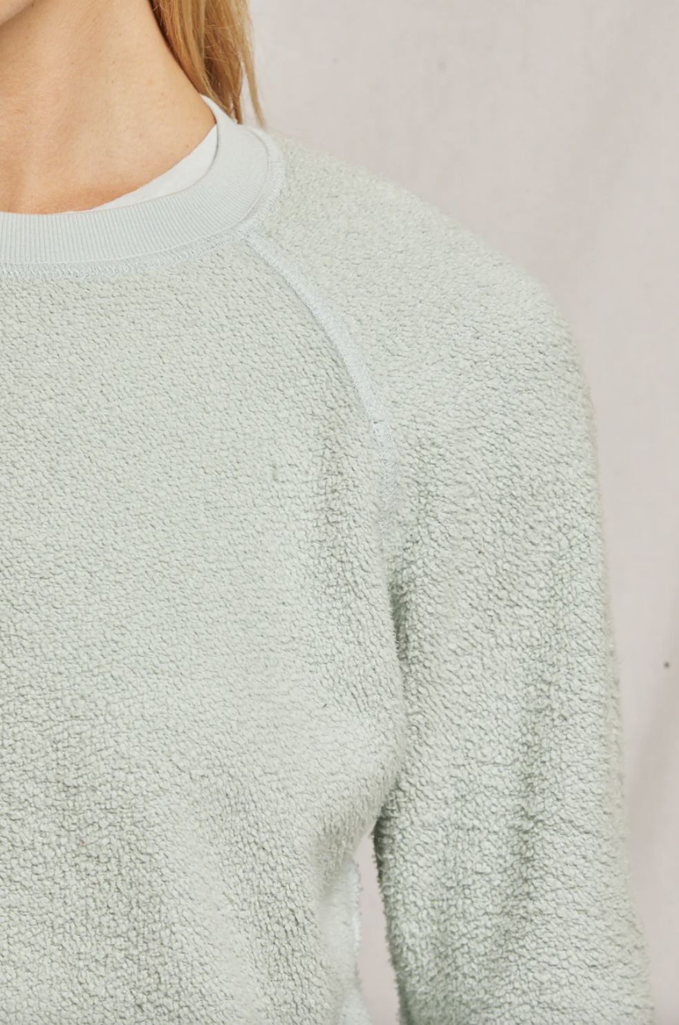 Perfect White Tee Ziggy Sweatshirt in Fresh Mint