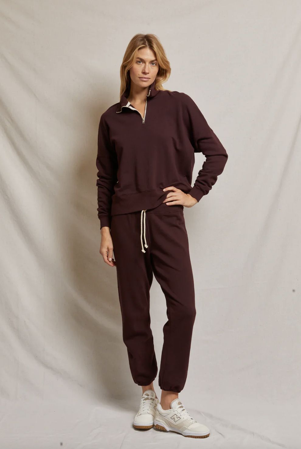 Perfect White Tee Maren 1/4 Zip Sweatshirt