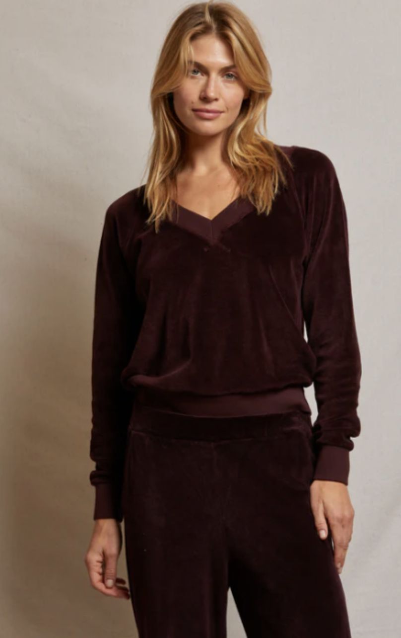 Perfect White Tee Ember Velour Sweatshirt