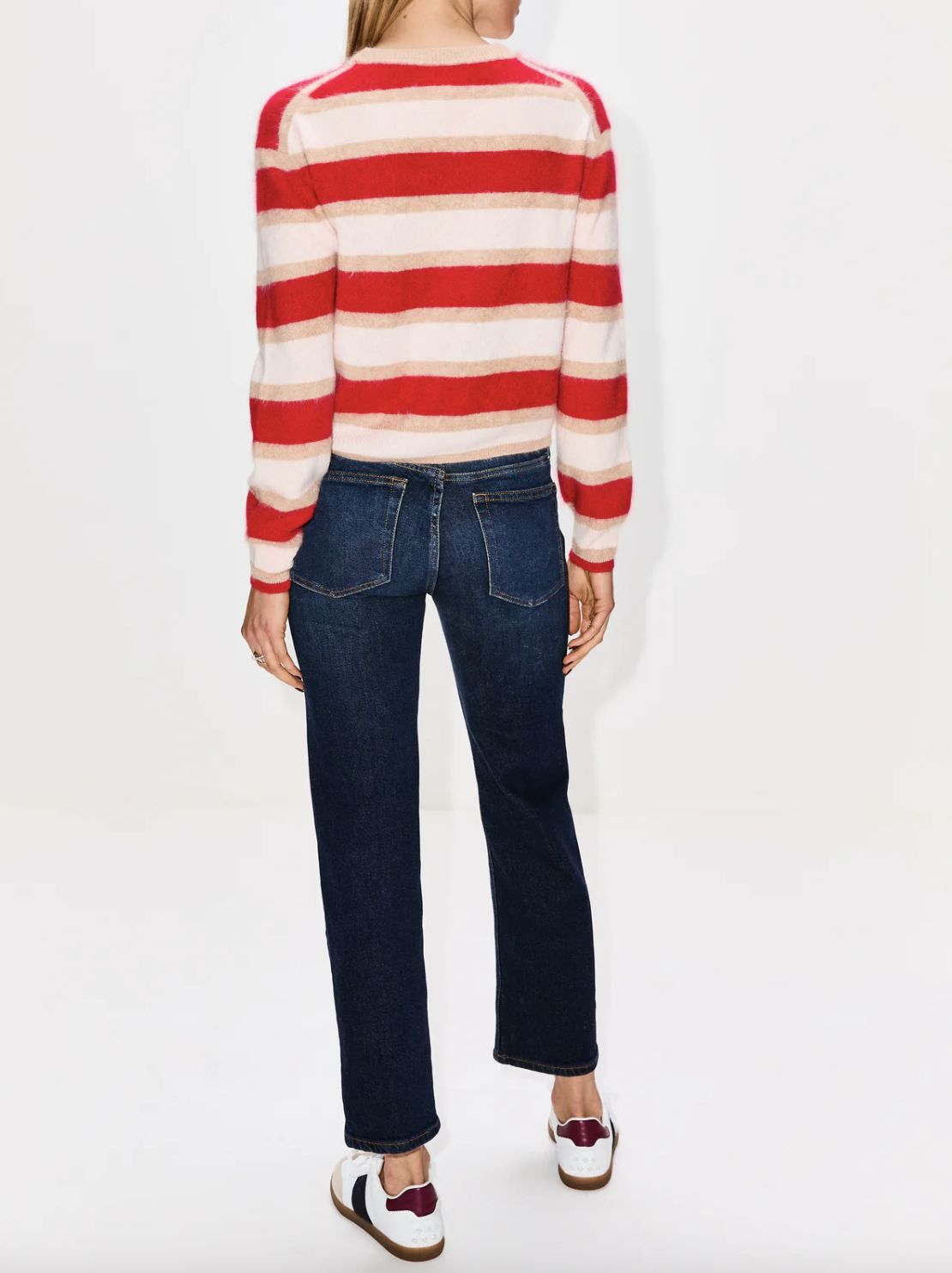 Re/Done Crop Slim Straight Jean in Barely Worn