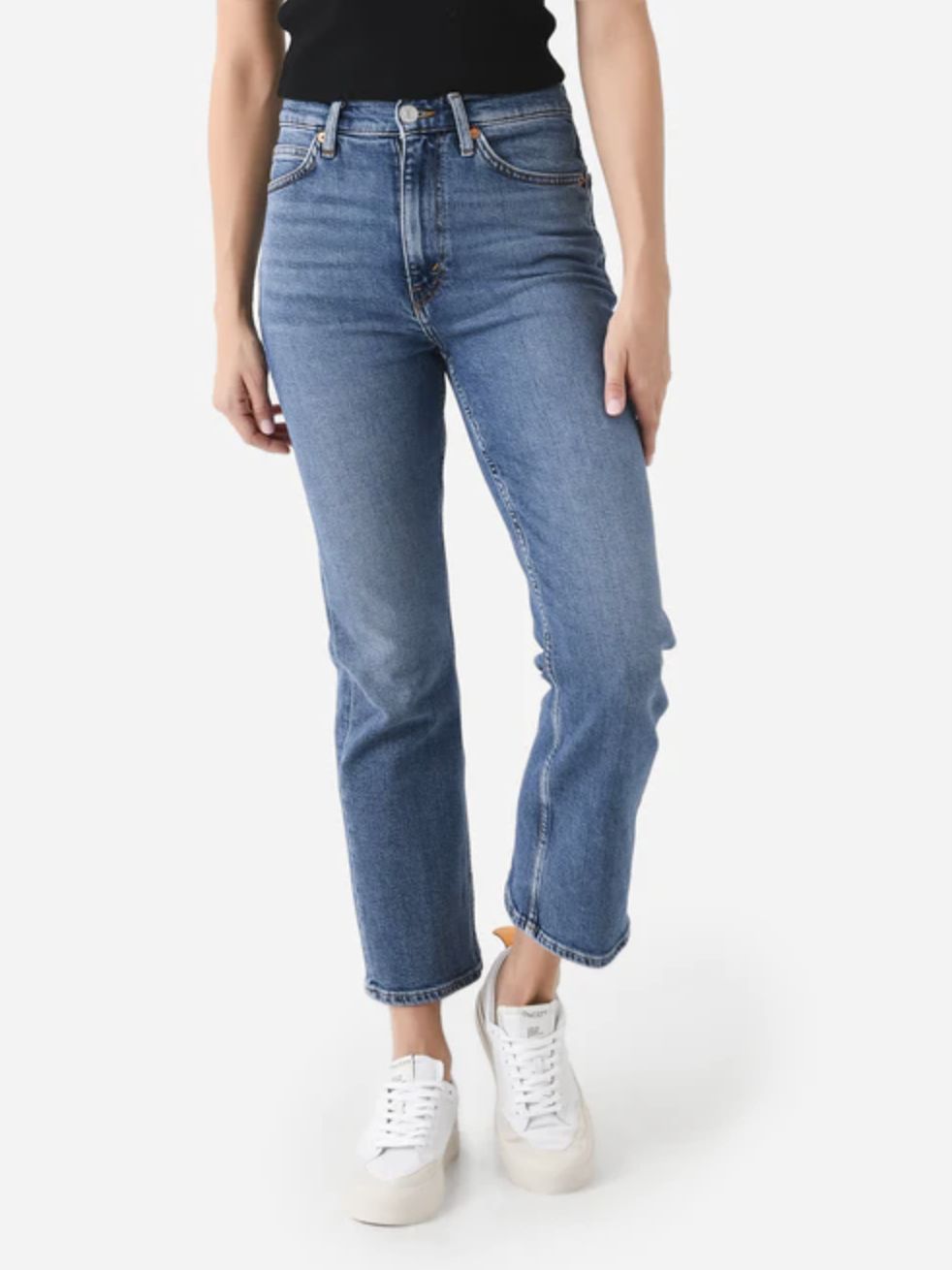 Re/Done 70&#39;s Crop Boot Jean in Mid 70&#39;s