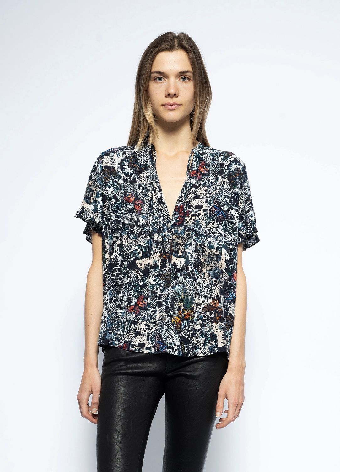Zadig &amp; Voltaire Tafiz Butterflies Blouse