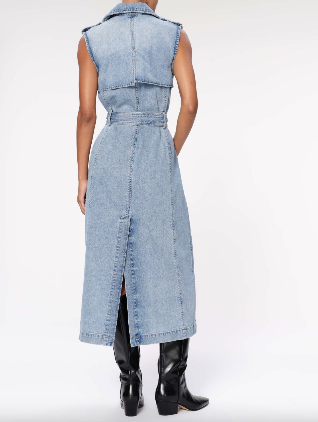 DL1961 Denim Trench Coat Dress in Daydream Wash