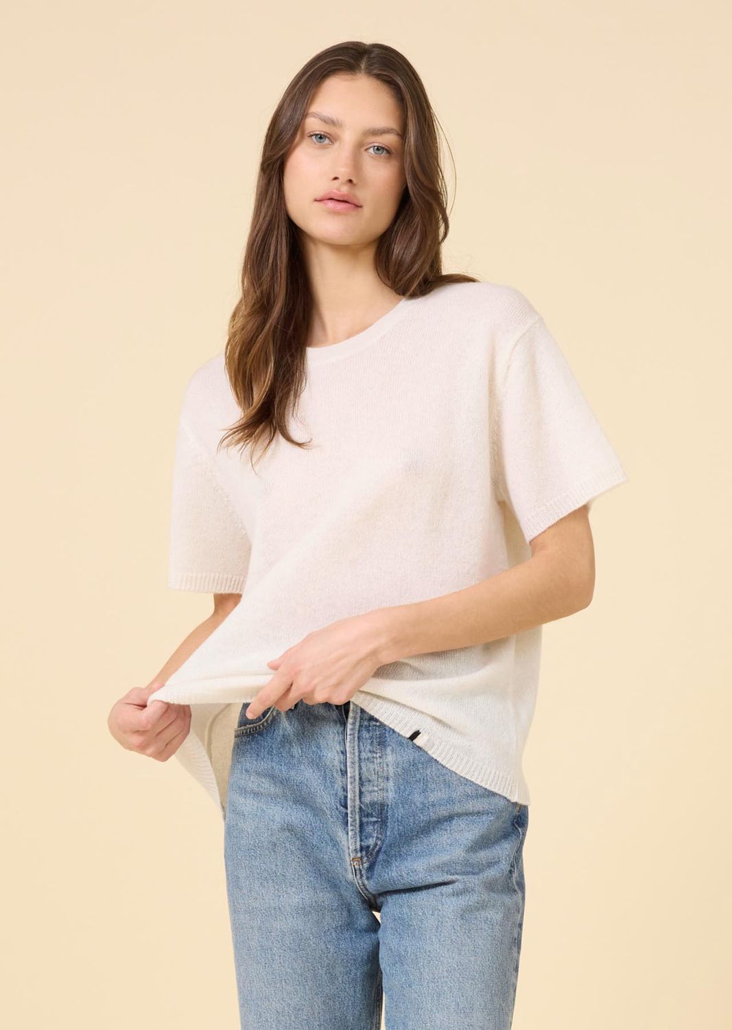 One Grey Day Sloane Cashmere Tee