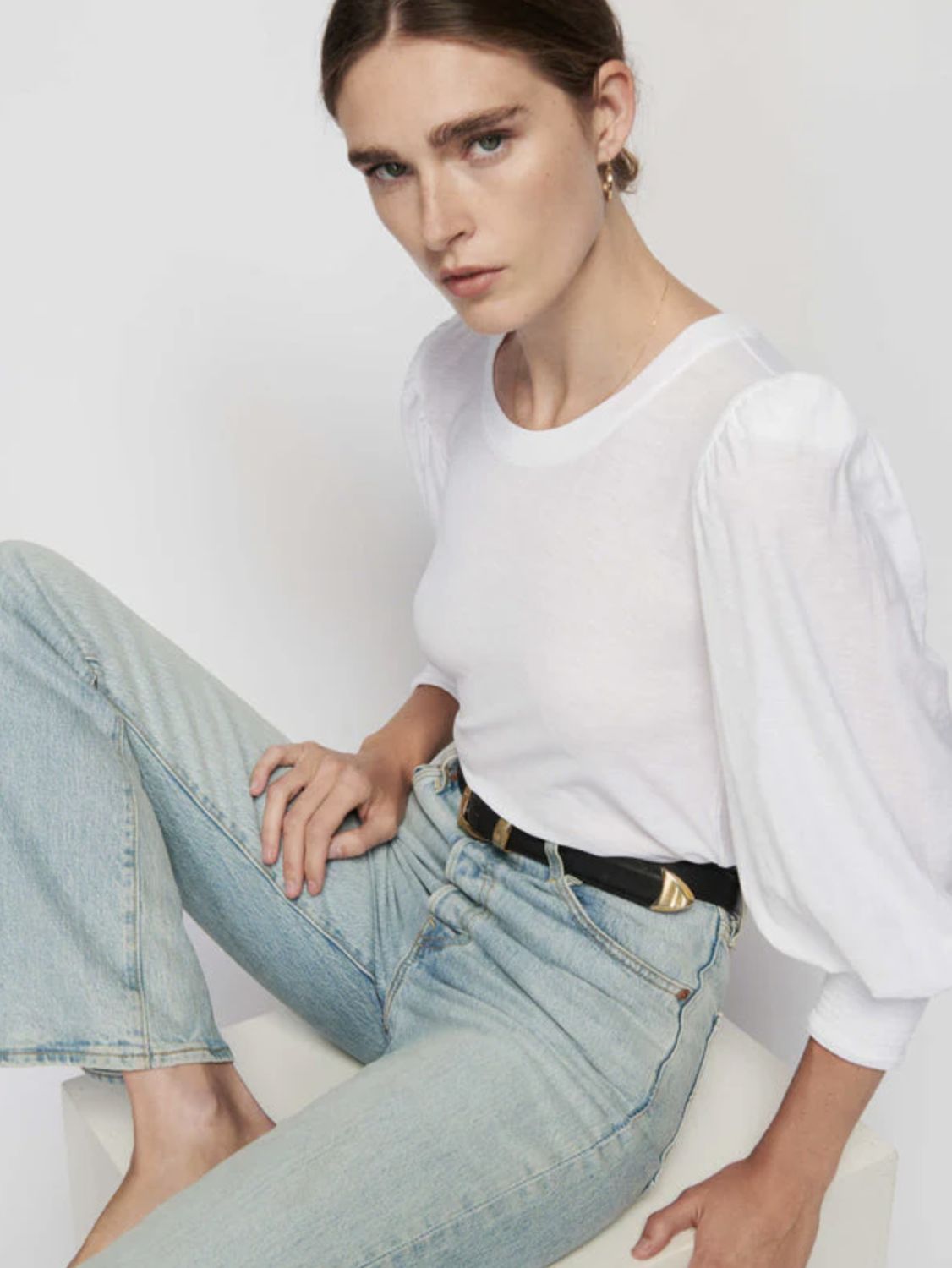 Nation - Loren Smocked Peasant Tee
