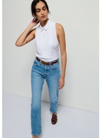 Nation Greta Sleeveless Tuxedo Top