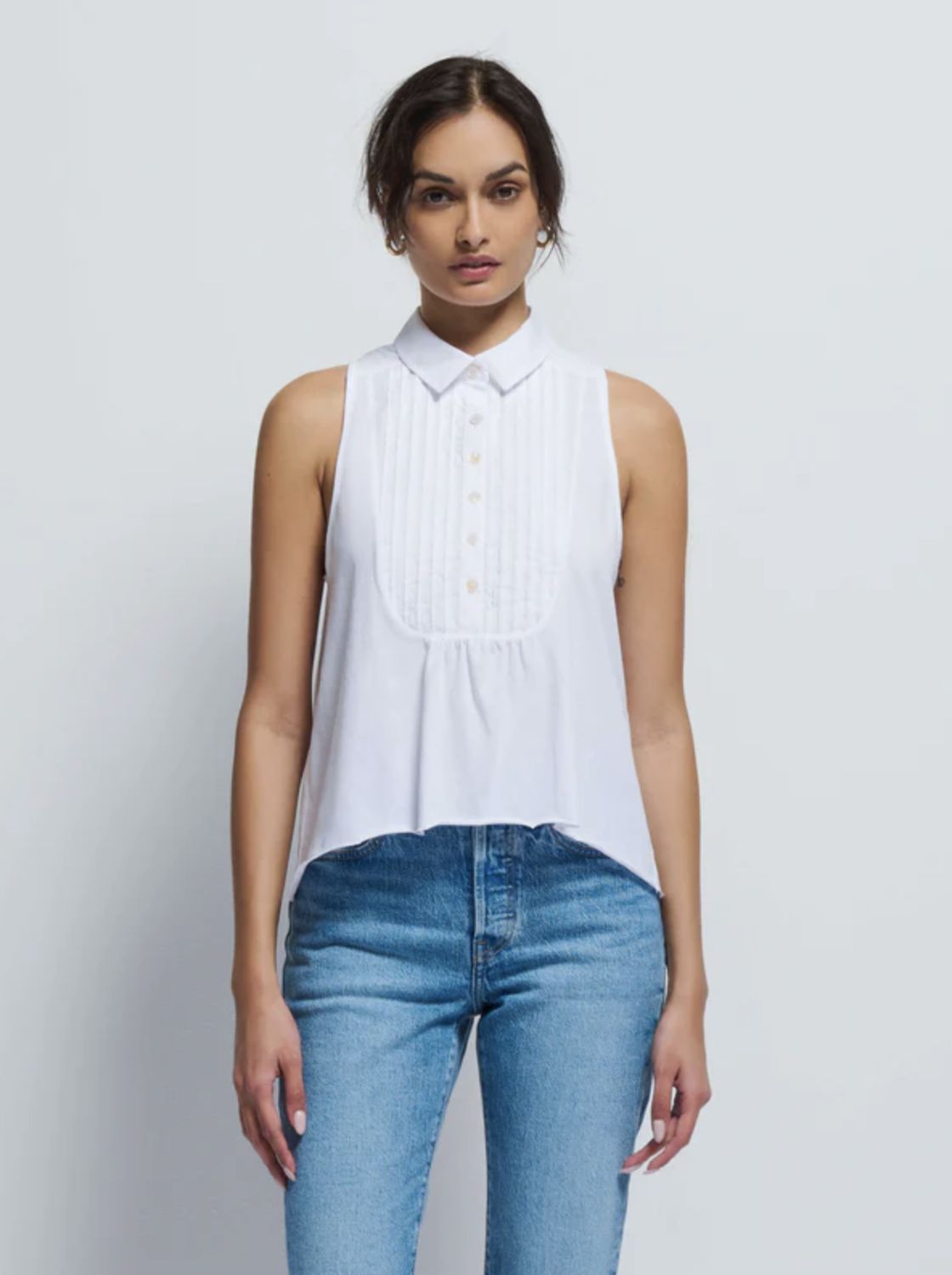 Nation Greta Sleeveless Tuxedo Top