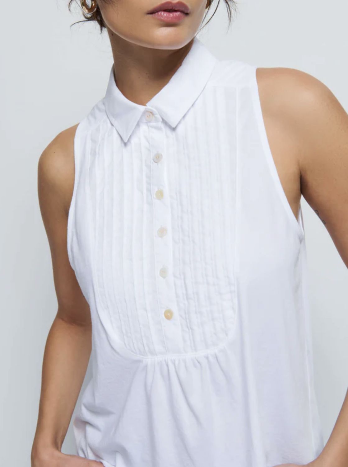 Nation Greta Sleeveless Tuxedo Top