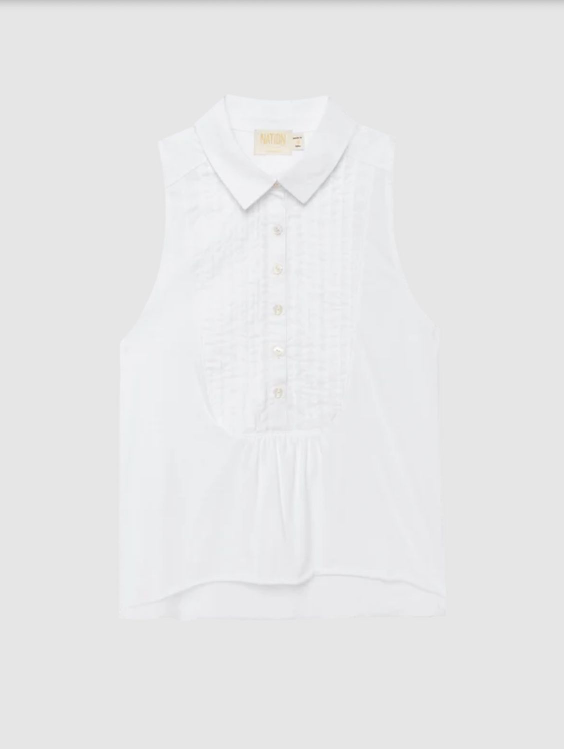 Nation Greta Sleeveless Tuxedo Top