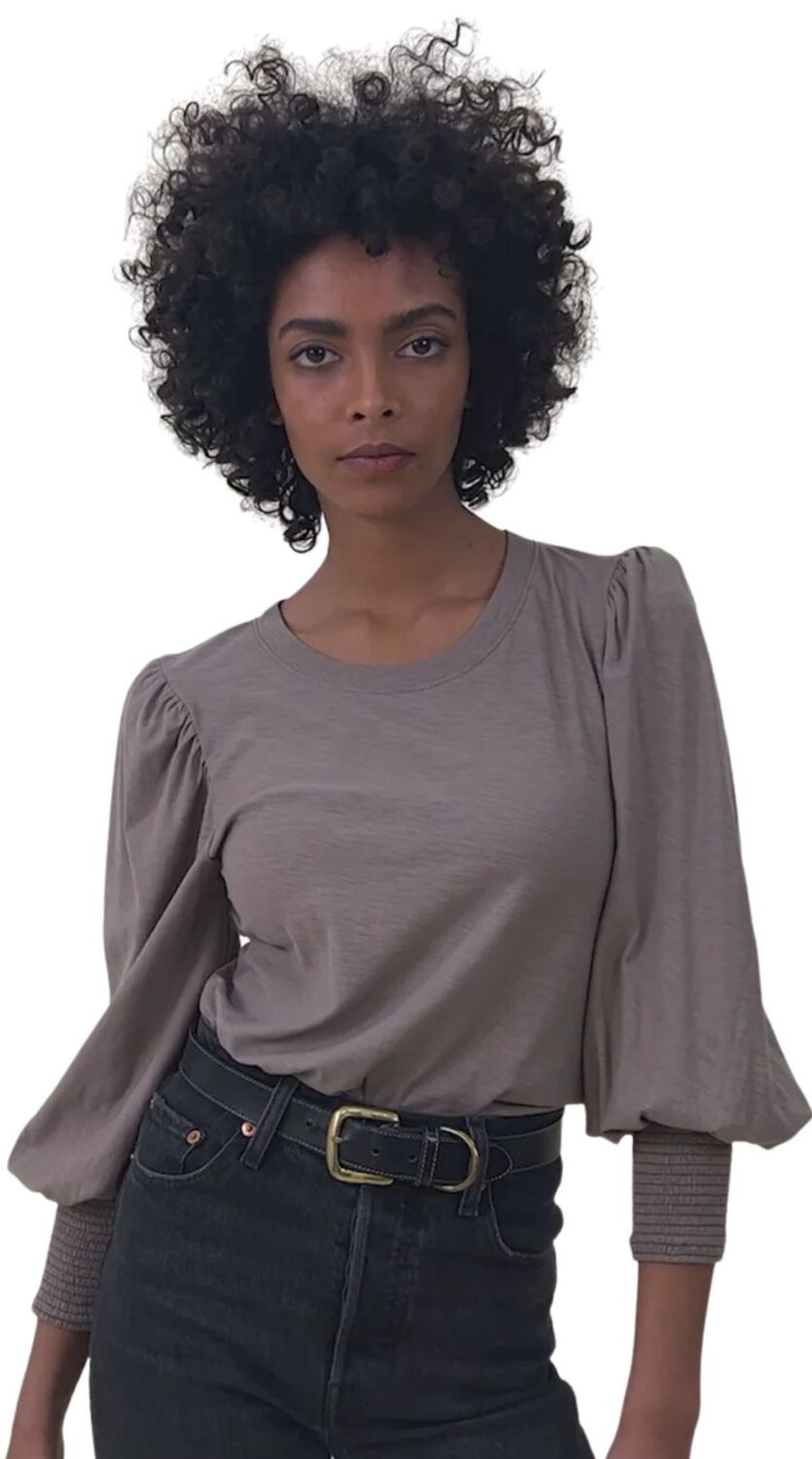 Nation -  Loren Smocked Peasant Tee