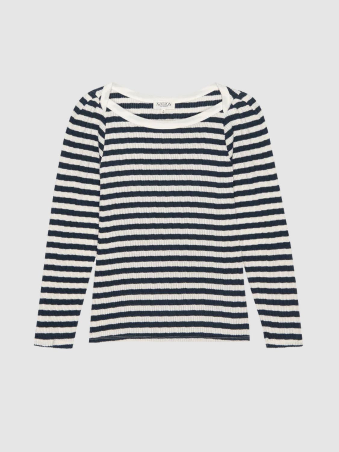 Nation Amelie Pointelle Striped Top