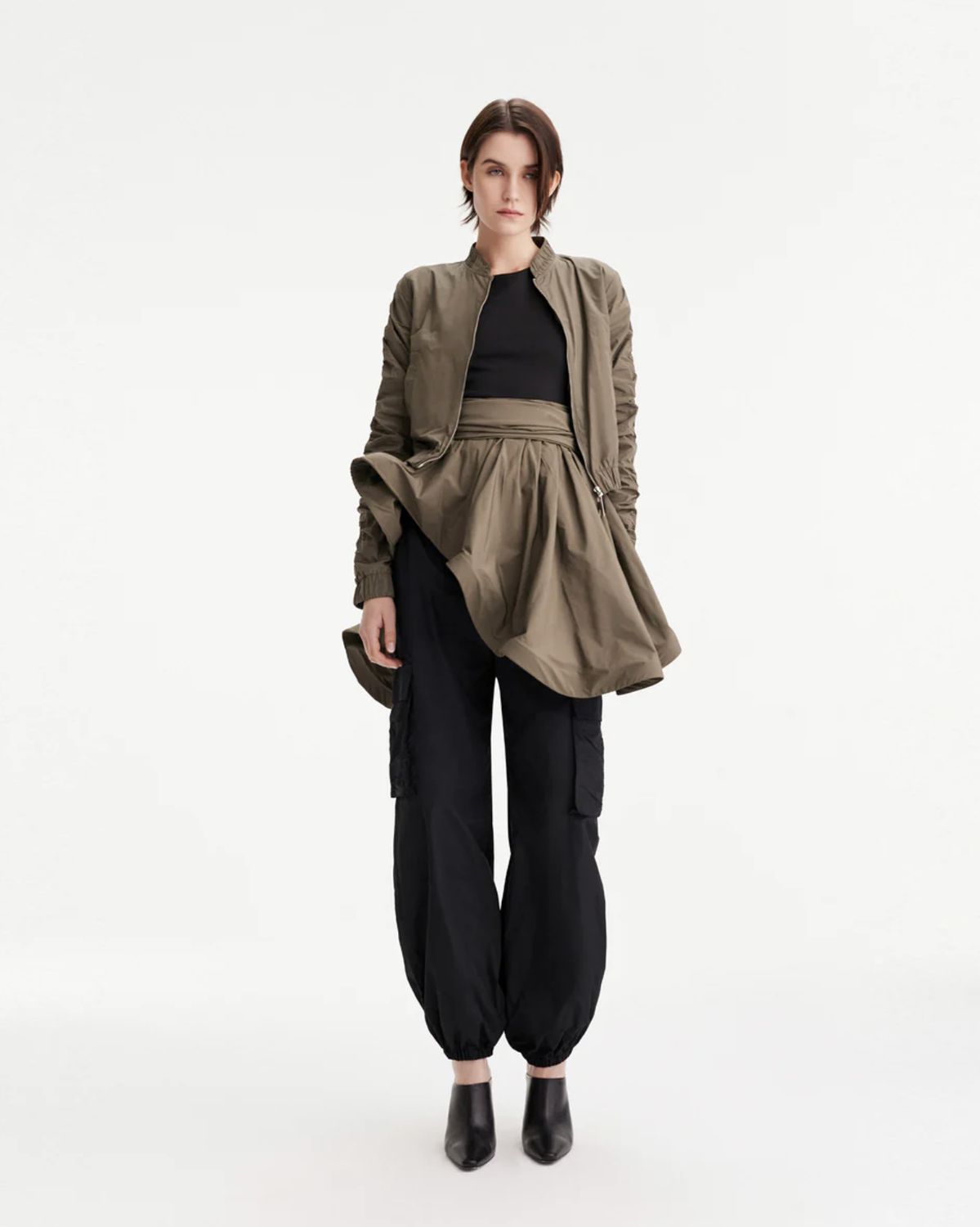 THEO The Label Theia Taffeta Cargo Pant