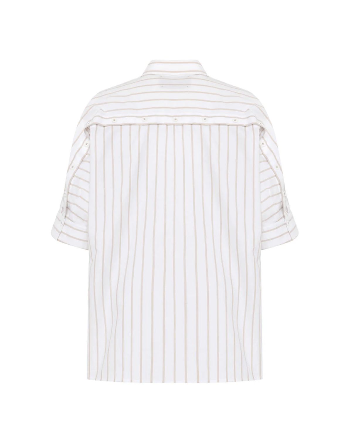 THEO The Label Echo Back Button Dolman Shirt