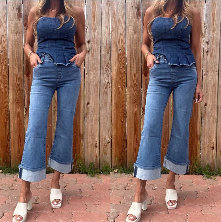 Bevy Flog Jasmine Cropped Denim Jean