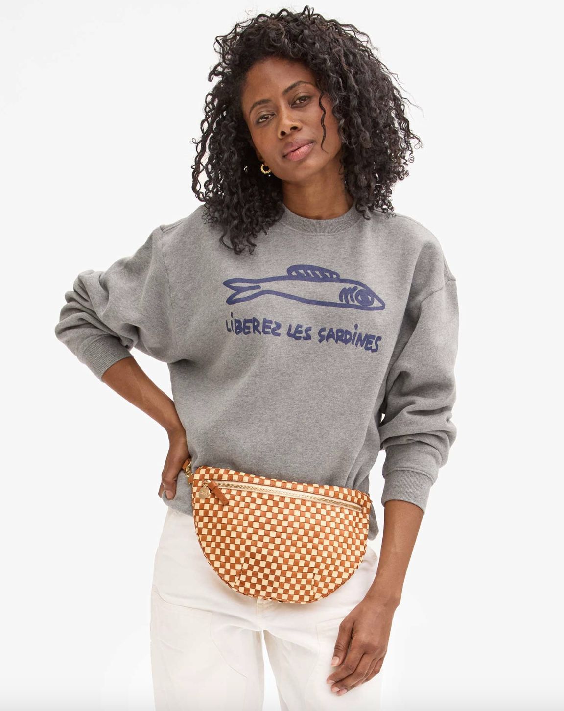 Clare V Liberez Les Sardines Sweatshirt