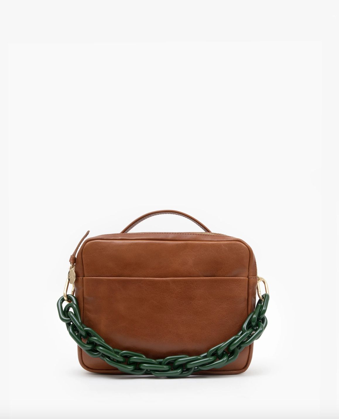 Clare V Shortie Strap in Fern Resin