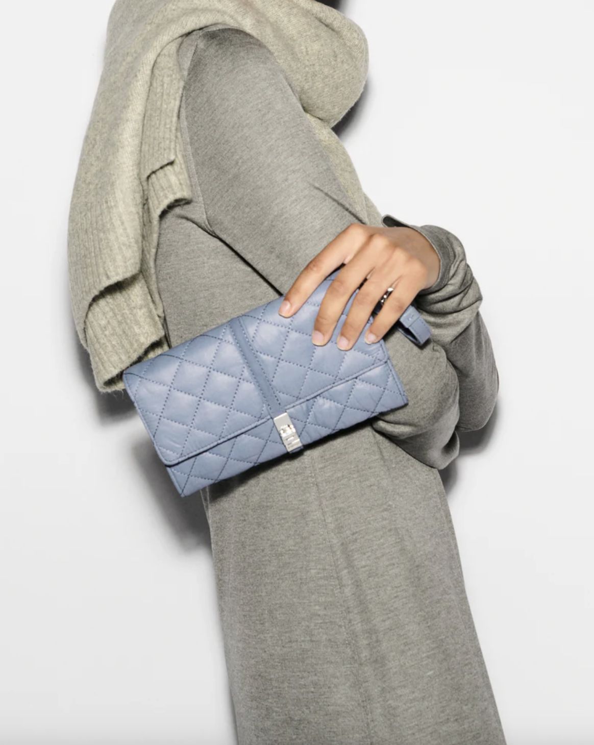 MZ Wallace Astor Convertible Crossbody in Stone Blue