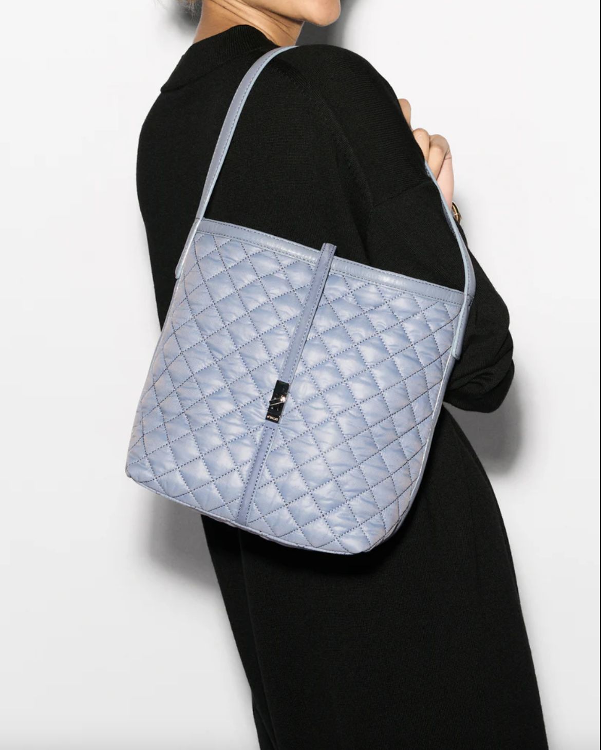 MZ Wallace Small Astor Hobo Bag in Stone Blue