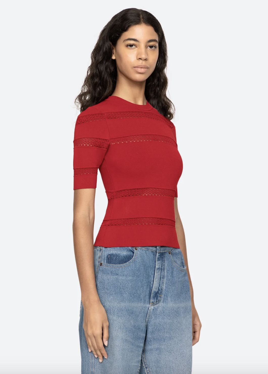 Sea-NY Devon Knit Short Sleeve Top