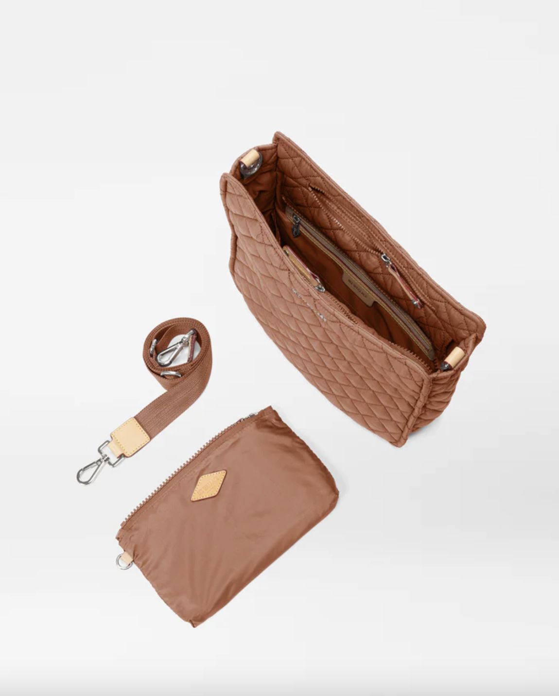 MZ Wallace Box Metro Crossbody in Terracotta