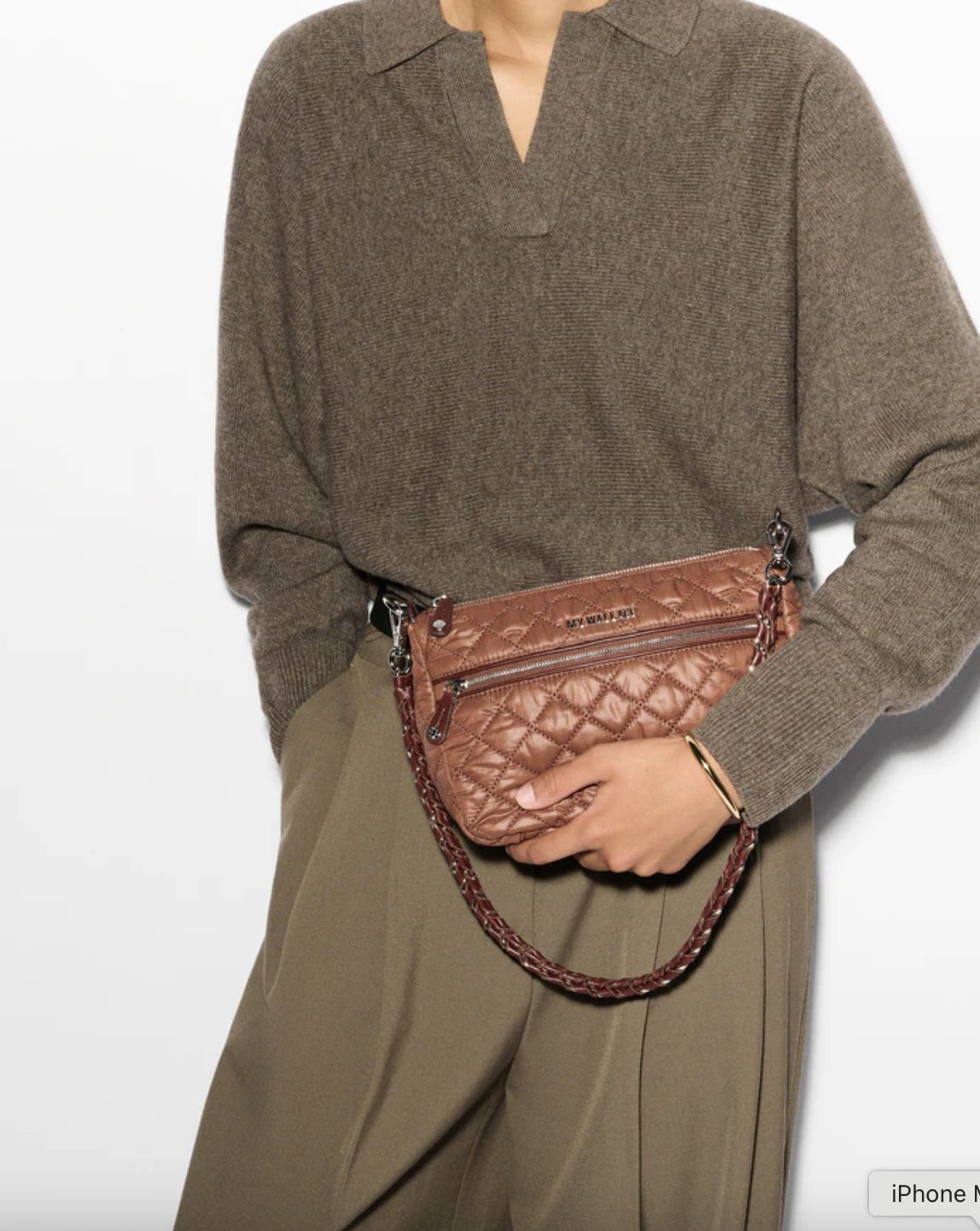 MZ Wallace Crosby Ella Crossbody in Terracotta