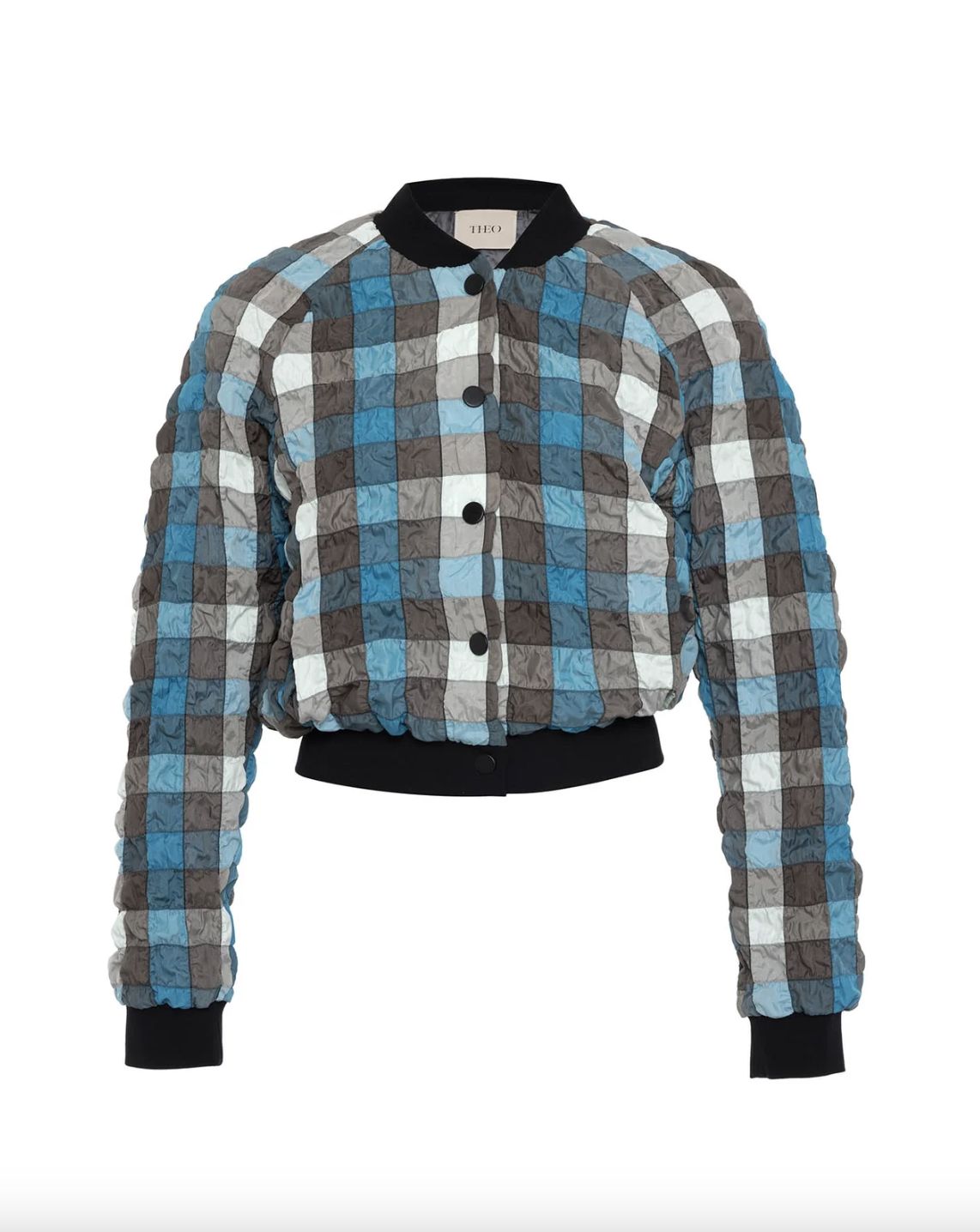 Theo The Label Calypso Plaid Bomber