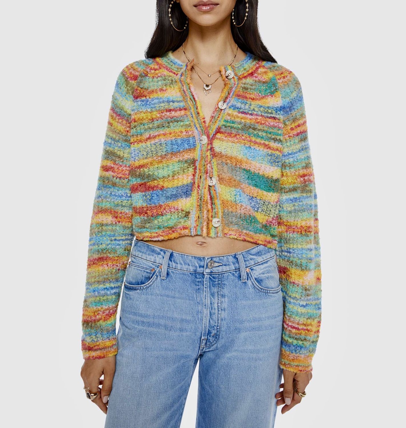 Mother Raglan Crop Cardigan