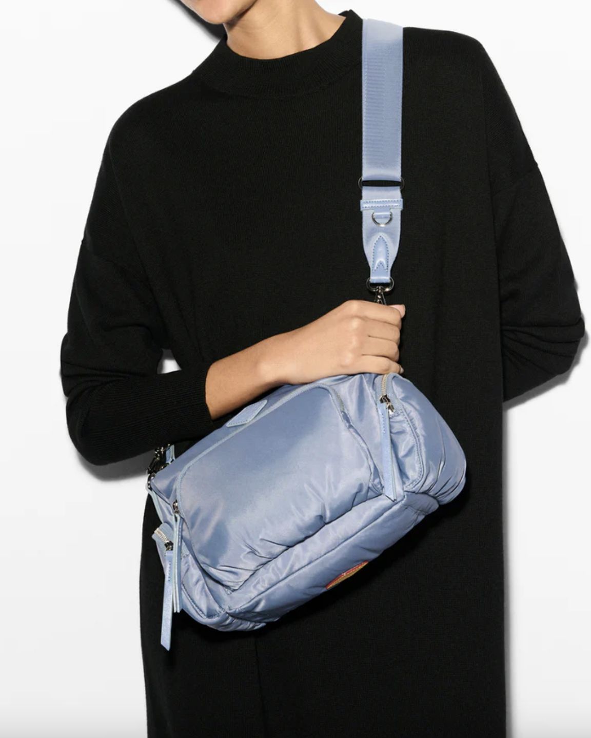 MZ Wallace Small Chelsea Crossbody in Stone Blue