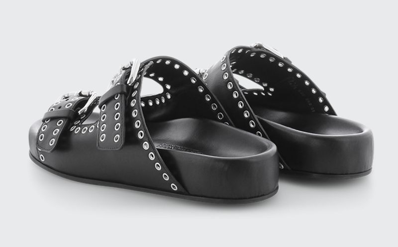 Kennel &amp; Schmenger Platform Buckle Sandal in Black