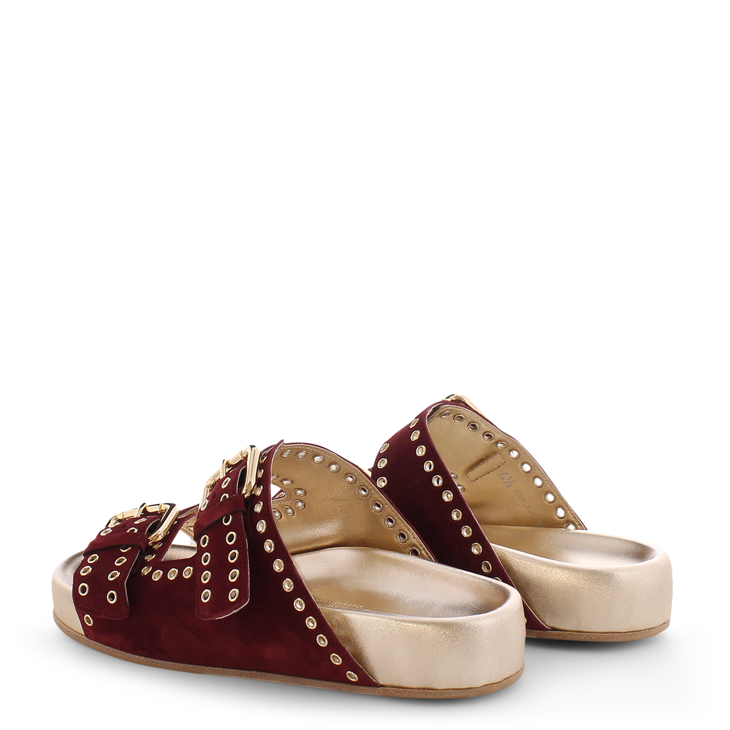 Kennel &amp; Schmenger Platform Buckle Sandal in Bordeau Suede