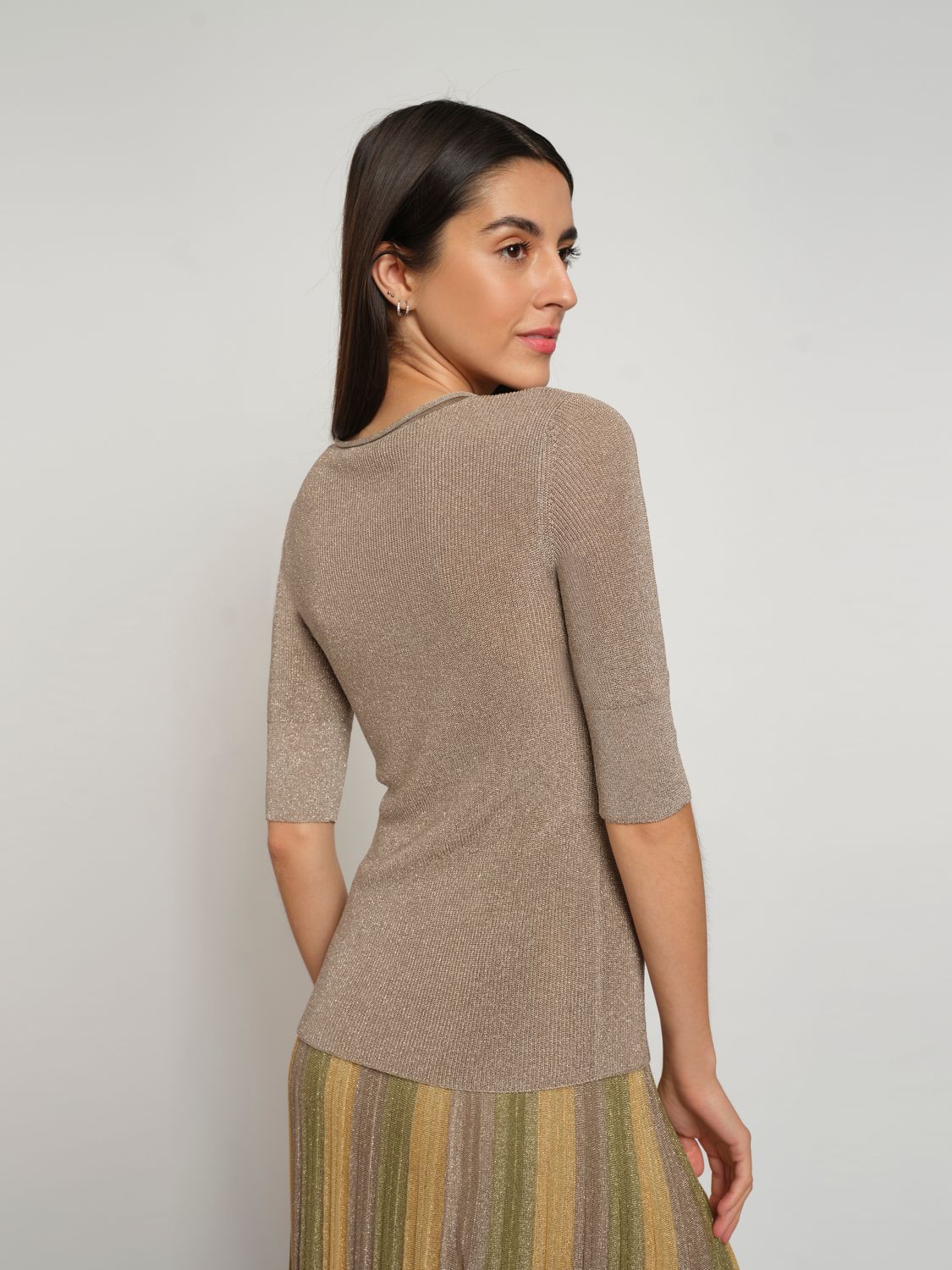 Maison Lurex  Laced Top