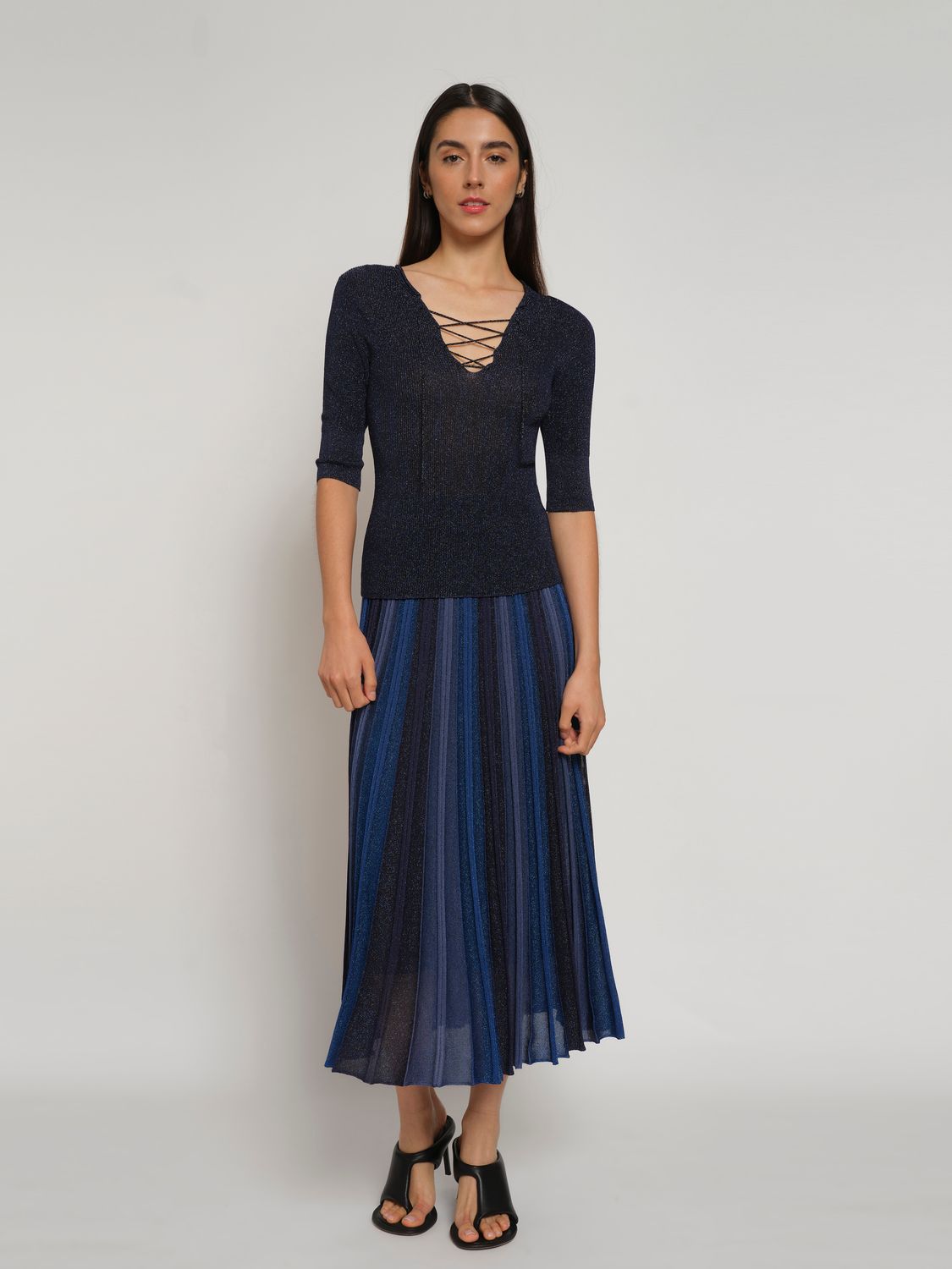 Maison Lurex  Laced Top
