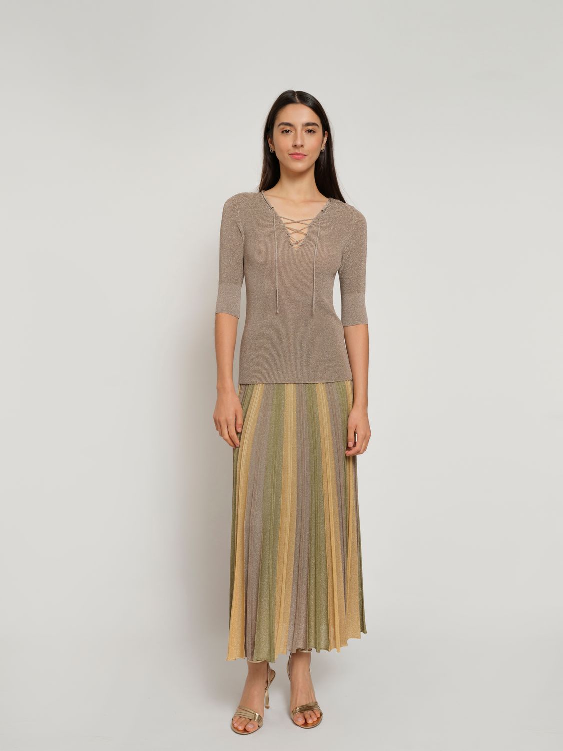 Maison Lurex  Laced Top