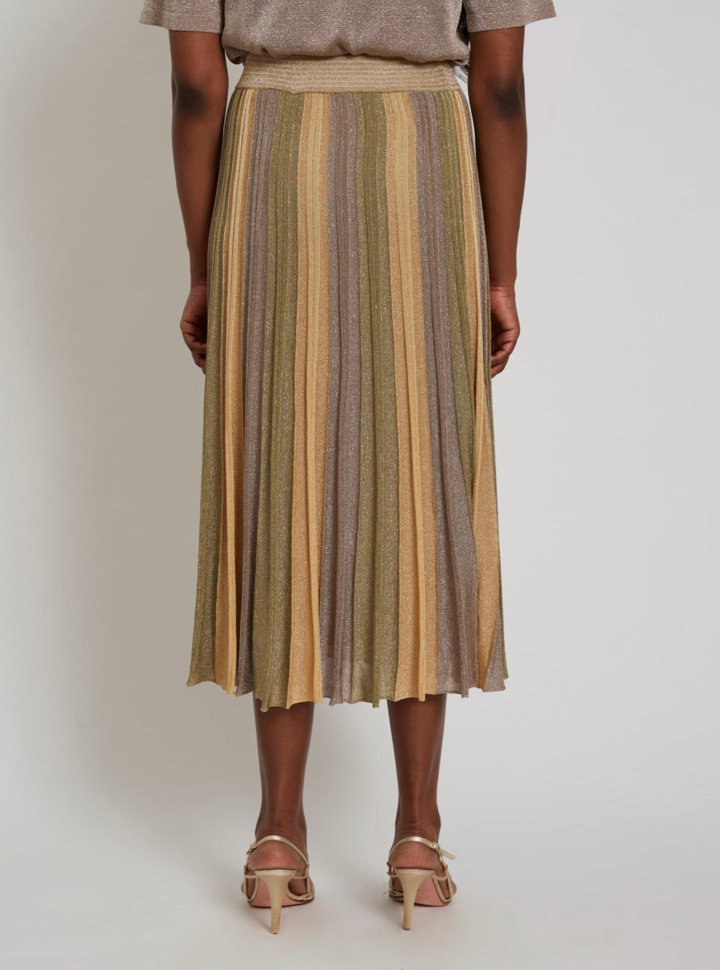 Maison Lurex Gala Pleated Skirt