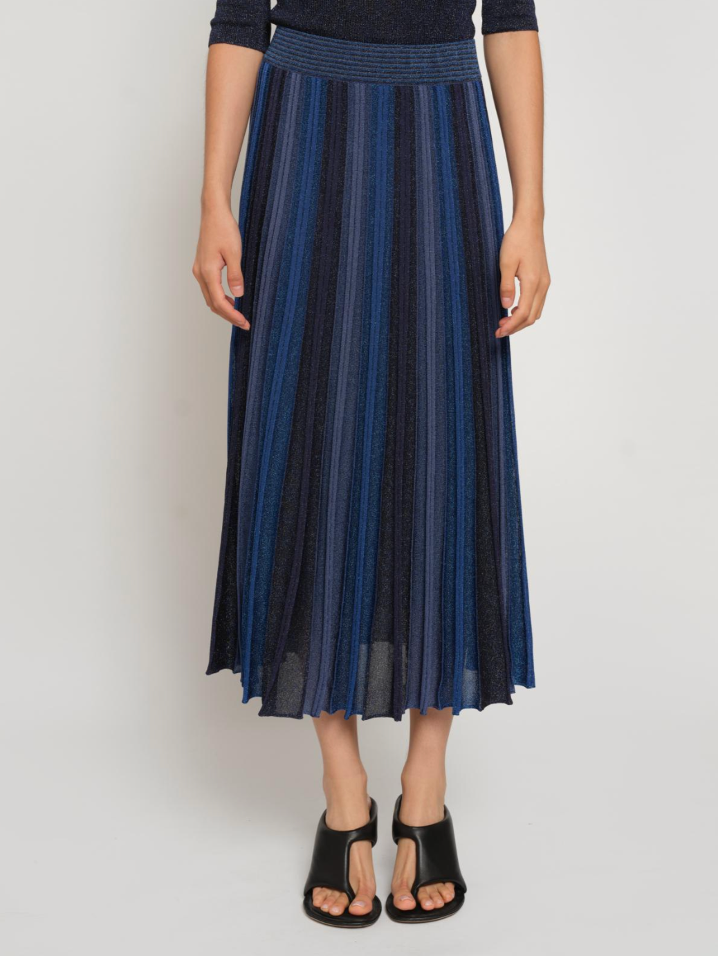 Maison Lurex Gala Pleated Skirt