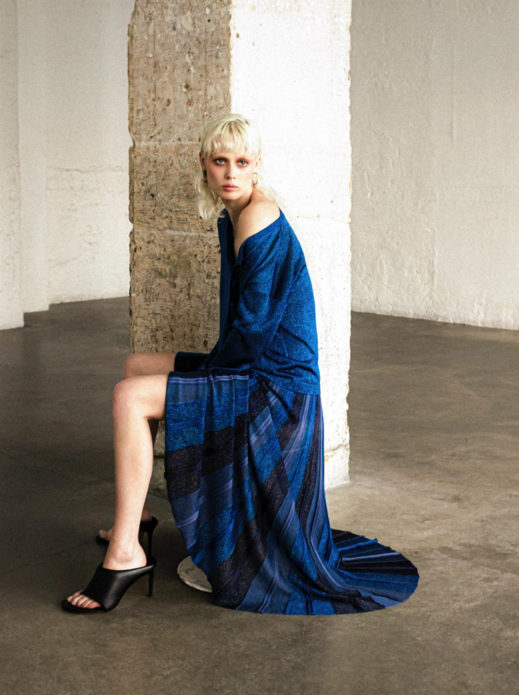 Maison Lurex Gala Pleated Skirt