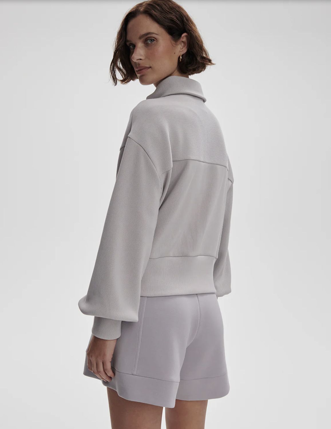 Varely Gibbs Zip Through Jacket in Lilac Marble