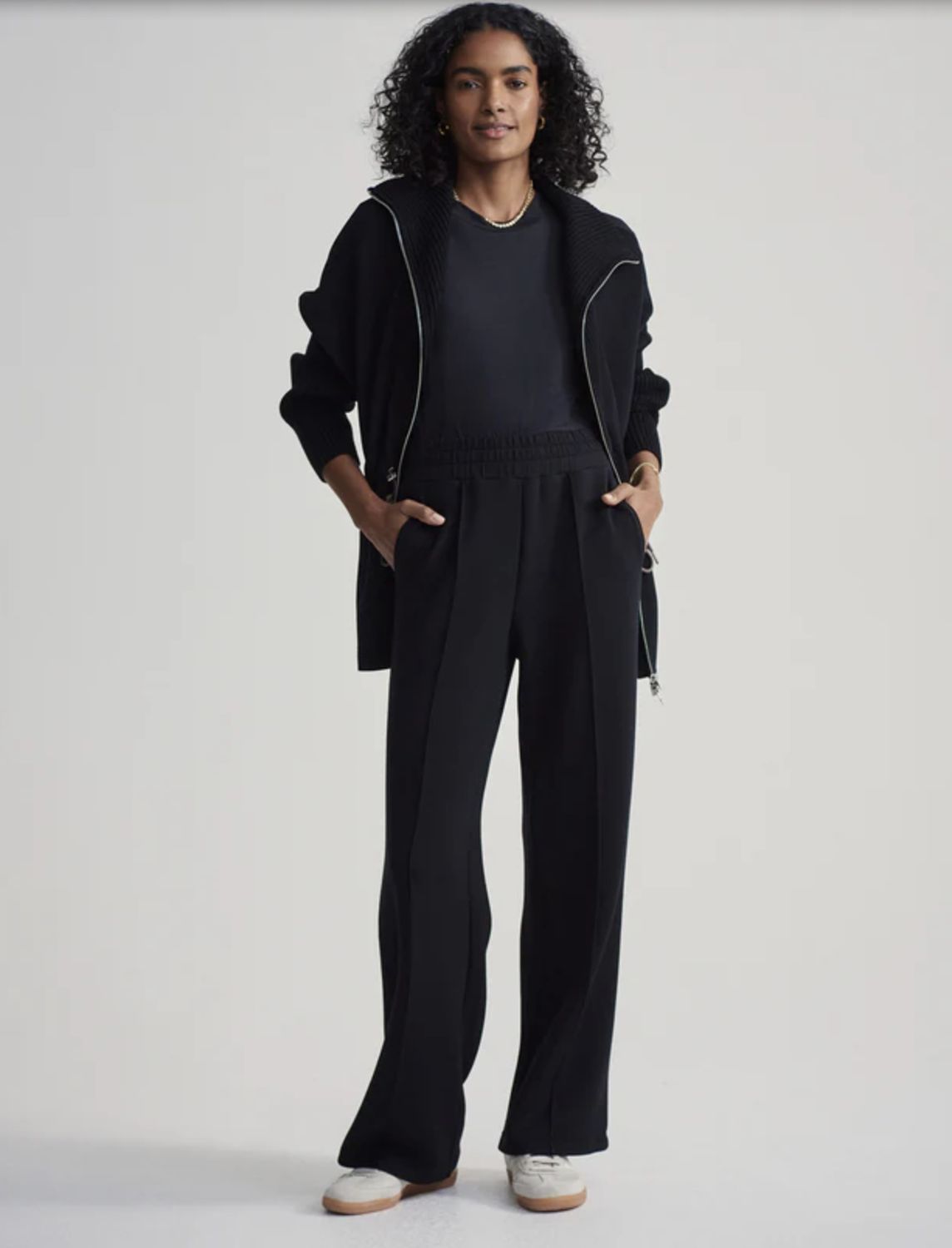 Varley the Wide Leg Pant in Black