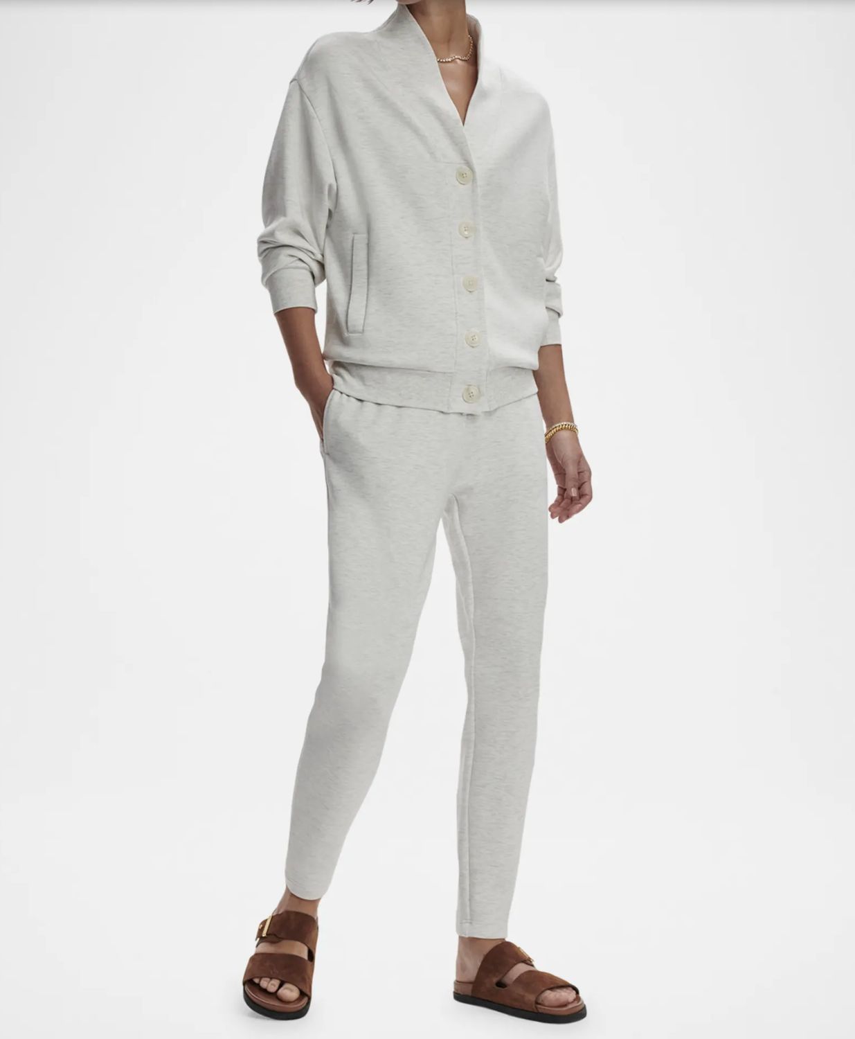Varley Celeste Button Through Sweatshirt
