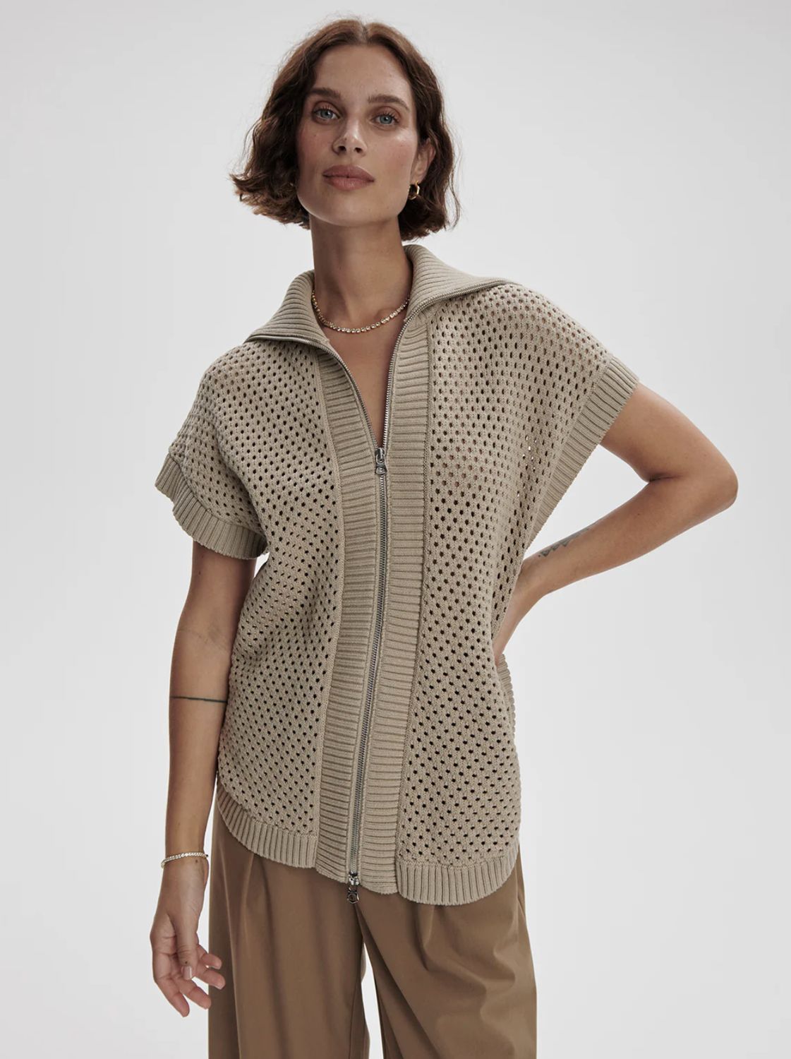Varley Gianna Zip Through Vest