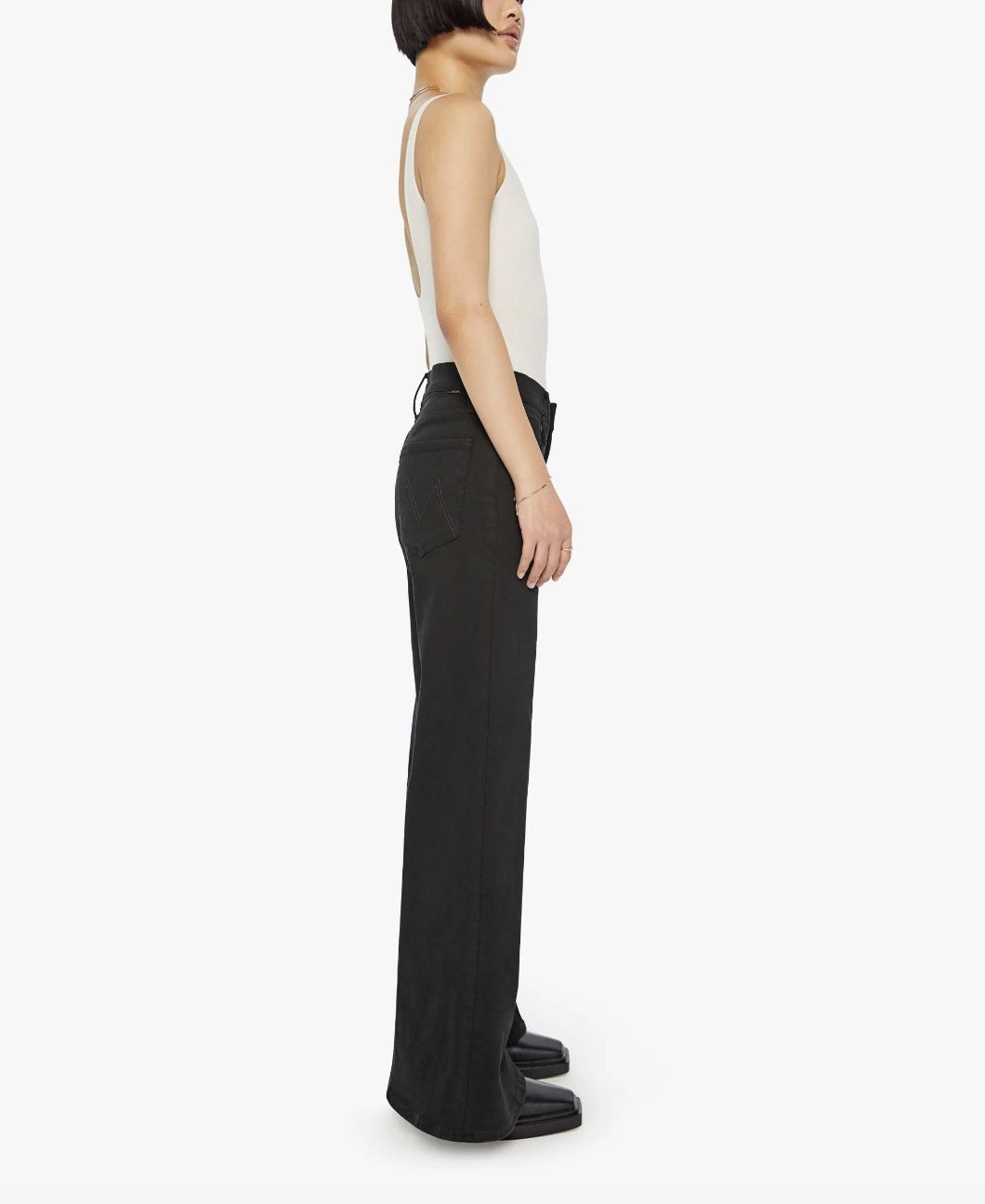 Mother Lil Twister Sneak Jean in Pitch