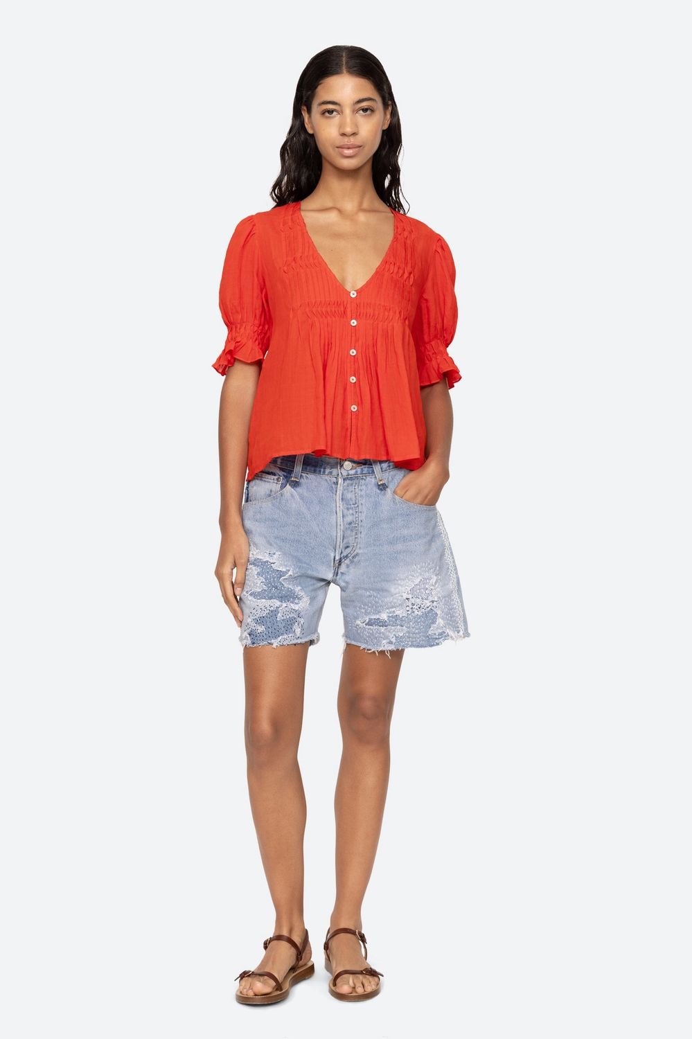 Sea-NY Zora Short Sleeve Top