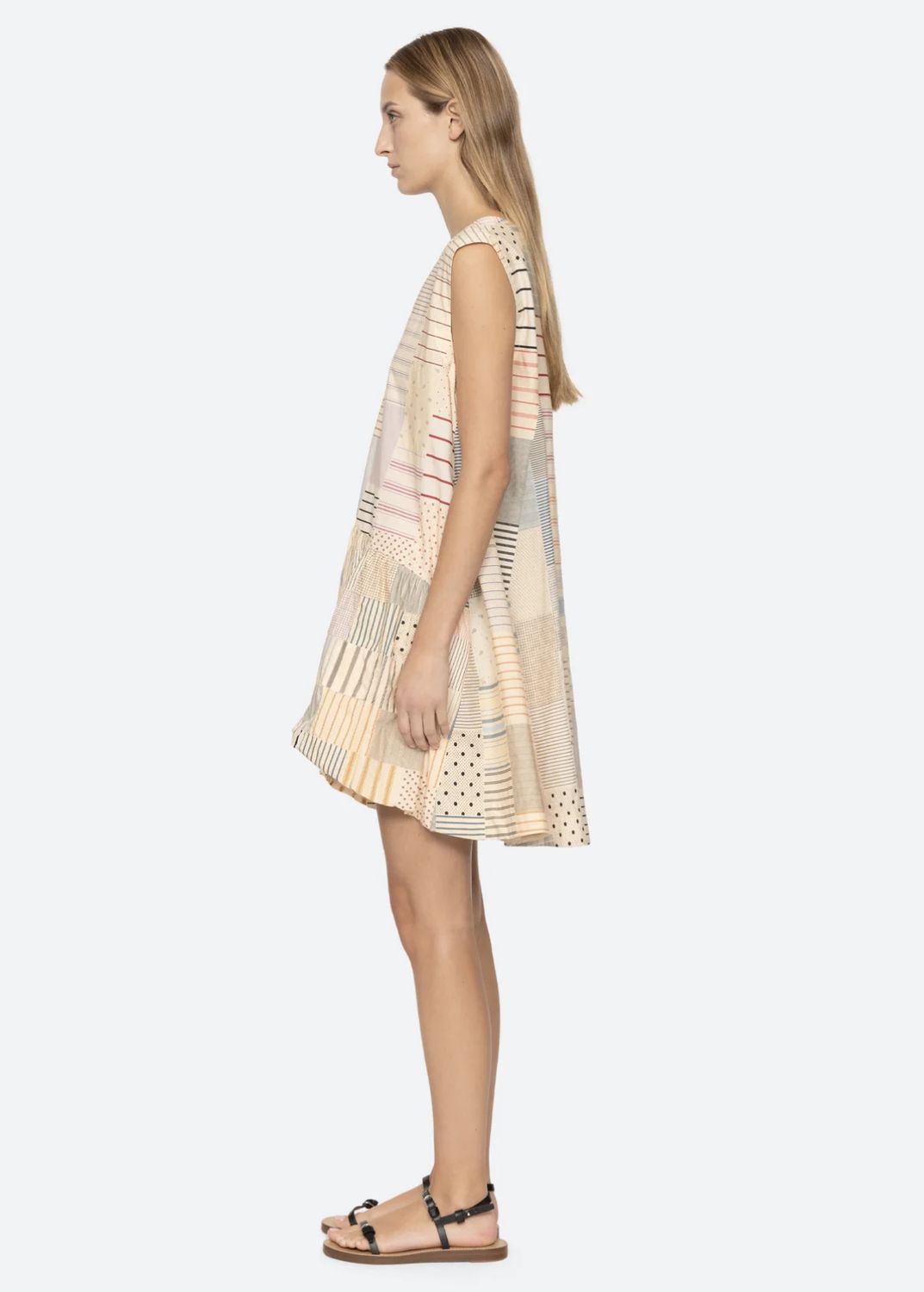 Sea-NY Maisie Patchwork Print Dress