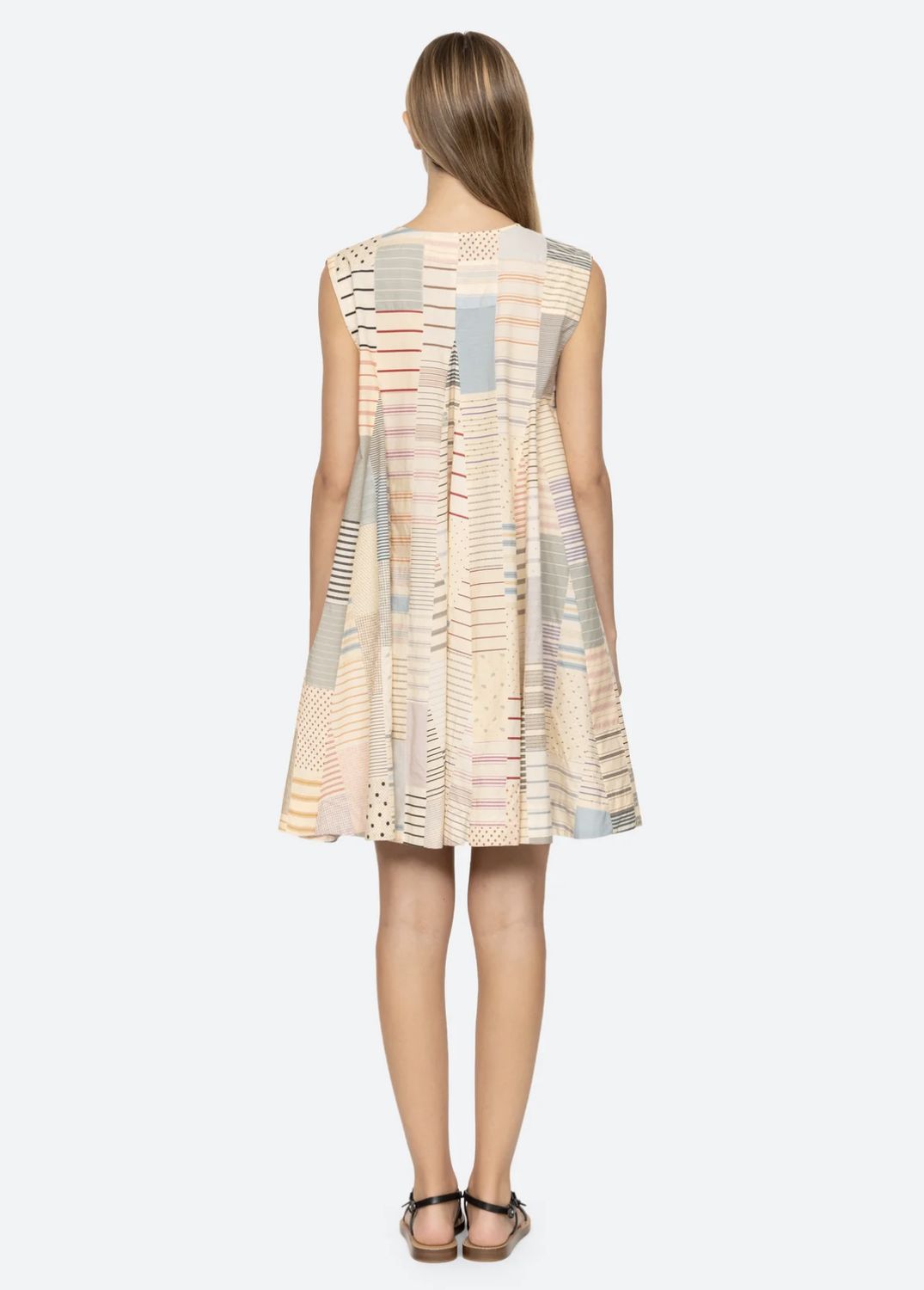 Sea-NY Maisie Patchwork Print Dress