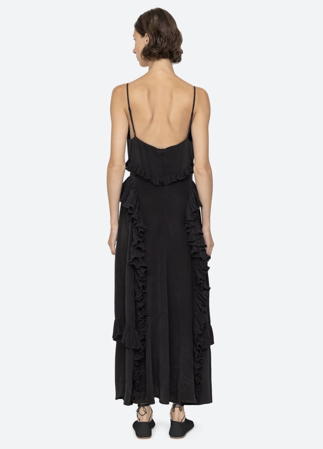 Sea-NY Delilah Ruffle Slip Dress