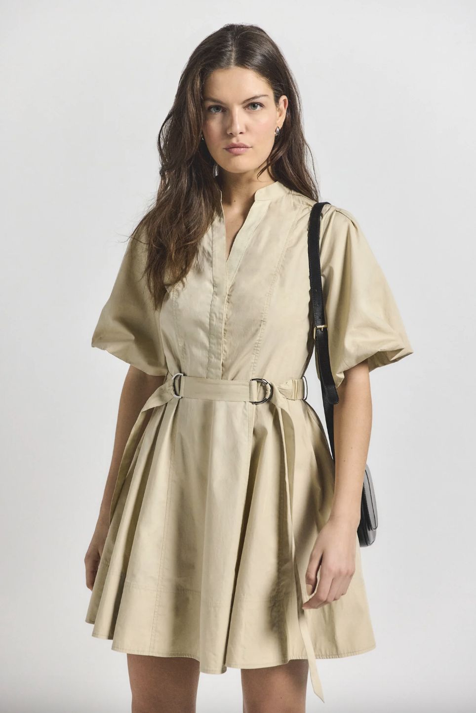 Derek Lam Bennett Balloon Sleeve Belted Dress